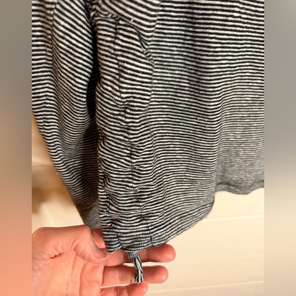 All Saints Monochrome Striped Knit Long-sleeved Tee - Picture 4 of 6